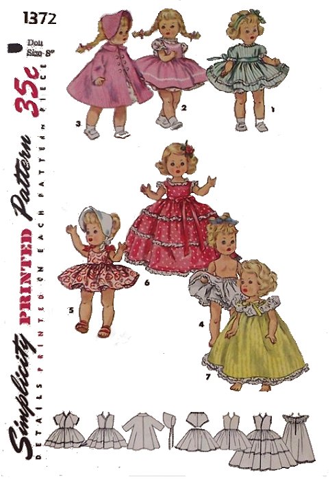 Ginny Doll Pattern 7-8 inch outfits Book No 4 wardrobe